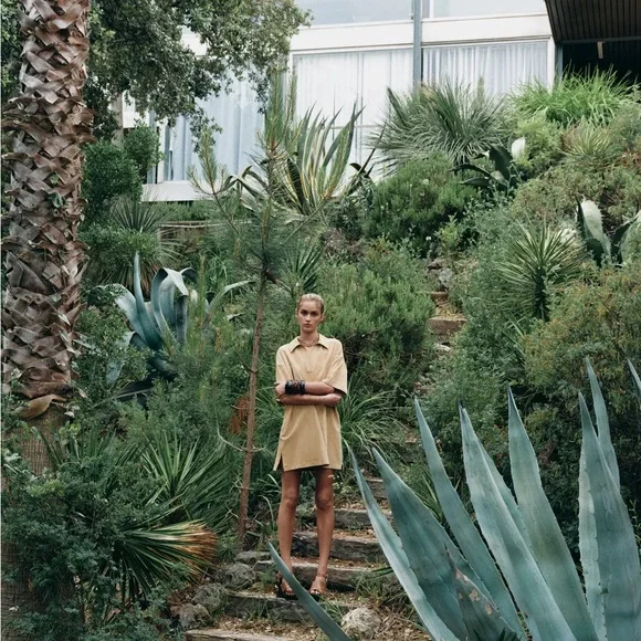 ZARA 100% SUEDE LEATHER DRESS ZW COLLECTION LIMITED EDITION